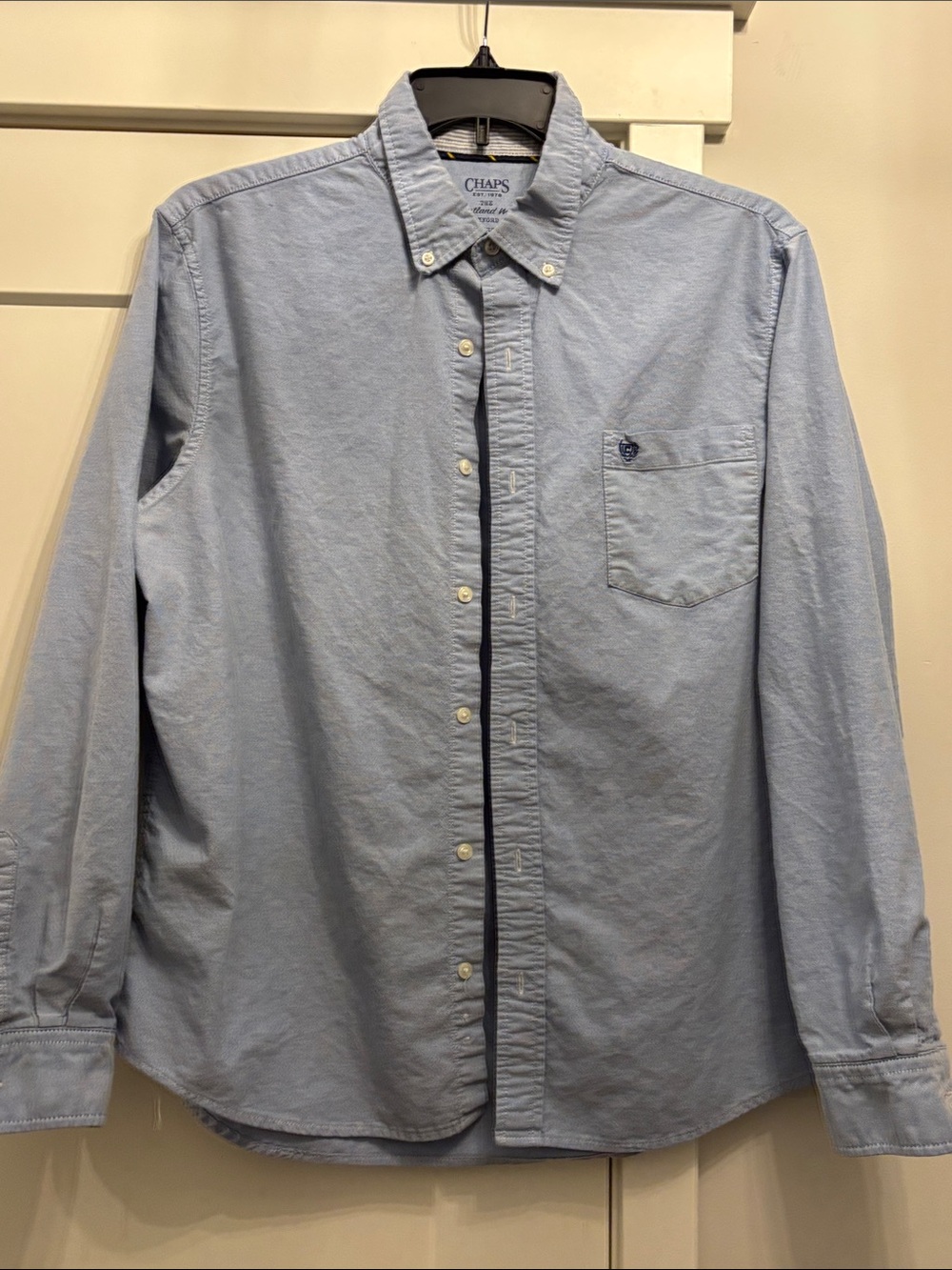 Chaps Men's Light Blue Casual Button-Down Shirt